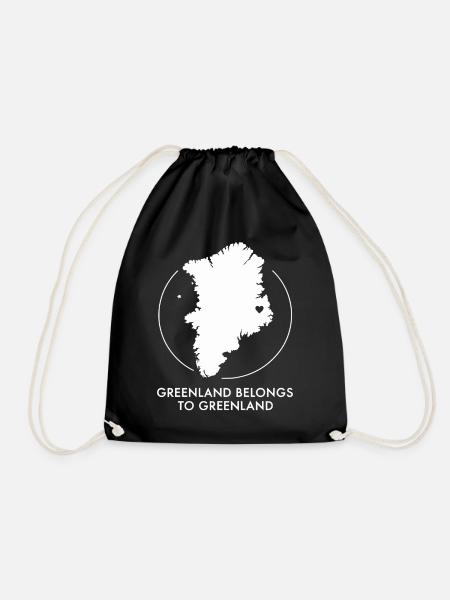 Greenland Belongs To Greenland Sovereignty Protest - Drawstring Bag - black