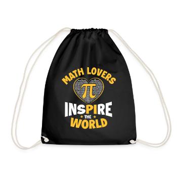 Math Lovers Inspire World Pi Day Teacher Nerd - Drawstring Bag - black - Front