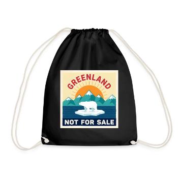 Groenland Pas à vendre Ours polaire - Sac de sport léger - noir - Devant