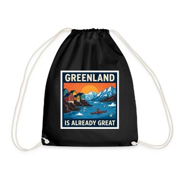 Grönland ist bereits eine großartige Kajaklandschaft - Turnbeutel - Schwarz - Vorne