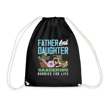 Jardin de jardinage père-fille - Sac de sport léger - noir - Devant