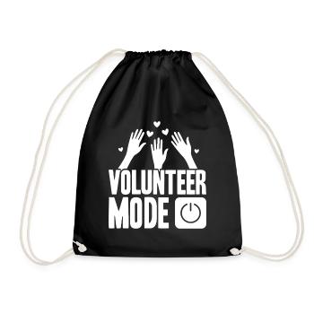 Social Worker Quote Mode On Social - Drawstring Bag - black - Front