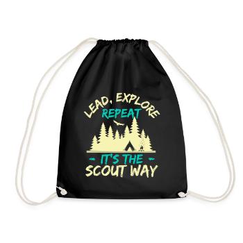 Girl Scout Leader Lead Explore Repeat Scout - Turnbeutel - Schwarz - Vorne