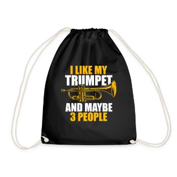 J’aime mon trompettiste - Sac de sport léger - noir - Devant