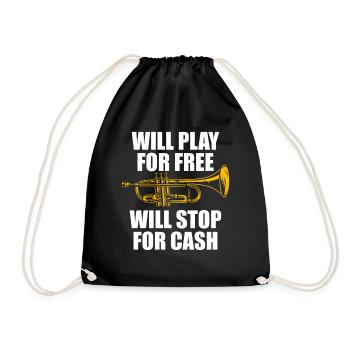 Jouerai gratuitement Trompettiste - Sac de sport léger - noir - Devant