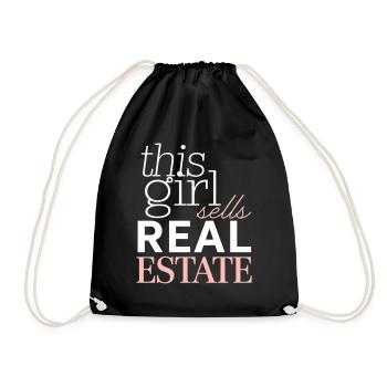 This Girl Sells Real Estate - Turnbeutel - Schwarz - Vorne