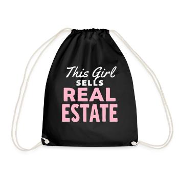 This Girl Sells Real Estate - Turnbeutel - Schwarz - Vorne