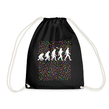 Homo Carnival | Évolution des Fous, Engraissé - Sac de sport léger - noir - Devant