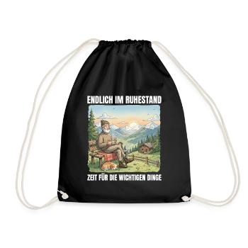 Randonnée à la retraite Temps pour les choses importantes - Sac de sport léger - noir - Devant
