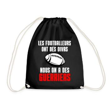 Rugby Warriors vs Divas Football - Drawstring Bag - black - Front