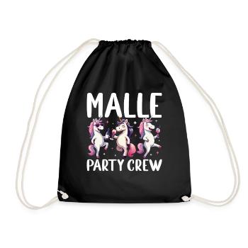Équipe de la fête de la merle, licorne qui boit Fun à Majorque - Sac de sport léger - noir - Devant