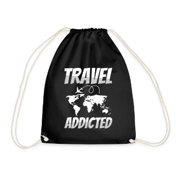Cadeau d’aventure de voyage dans le monde - Sac de sport léger - noir - Devant