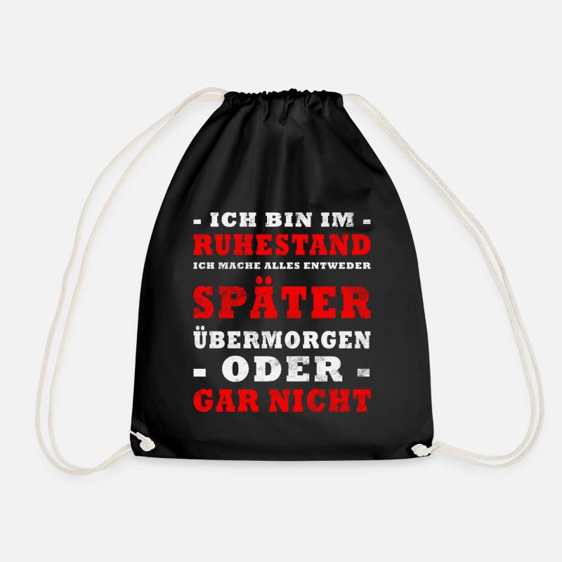 Ruhestand Geschenk - Turnbeutel - Schwarz