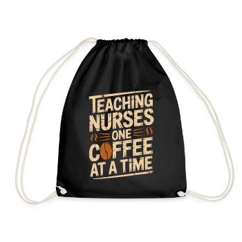 Nurse Educator Teaching Nurses One RN Educator - Drawstring Bag - black - Front