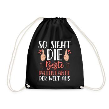 So Sieht Die Beste Patentante Der Welt Aus - Turnbeutel - Schwarz - Vorne