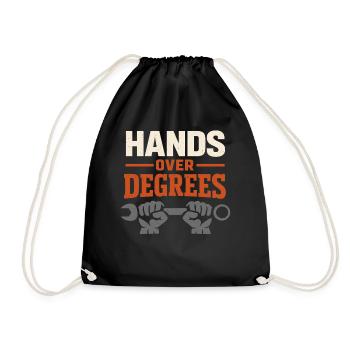 workers who are trained as welders and - Drawstring Bag - black - Front