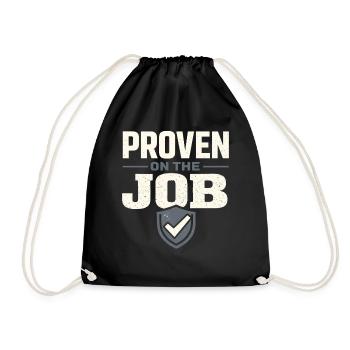 workers who are trained as welders and - Drawstring Bag - black - Front