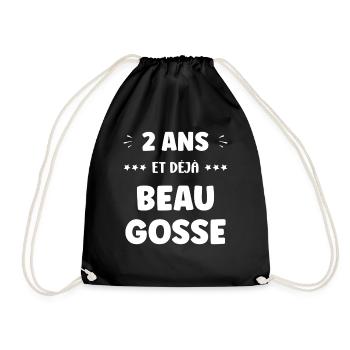 2 ans et déjà beau gosse - Sac de sport léger - noir - Devant