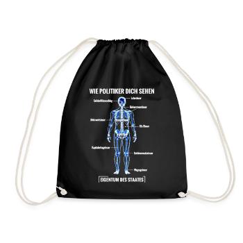 Anatomy Taxpayer - Dismantling Plan - Drawstring Bag - black - Front