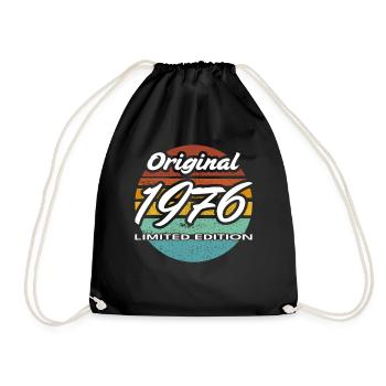 50e anniversaire 1976 cadeau pour hommes et femmes - Sac de sport léger - noir - Devant