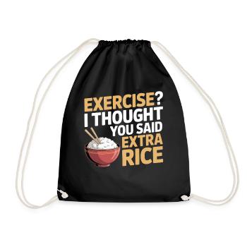 Extra Rice Humor - Turnbeutel - Schwarz - Vorne