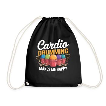 Cardio Drumming Freude - Turnbeutel - Schwarz - Vorne