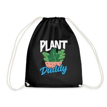 Plant Lover Daddy Plants Succulent Flower - Drawstring Bag - black - Front