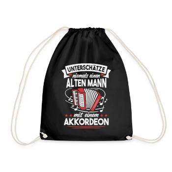 Accordéon Harmonica Vieux Accordéon - Sac de sport léger - noir - Devant