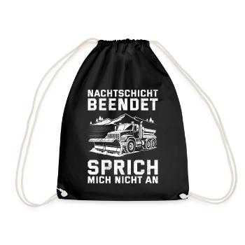 Winter service NIGHT SHIFT ENDED DON'T SPEAK - Drawstring Bag - black - Front