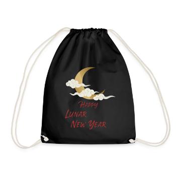 Happy Lunar New Year - Turnbeutel - Schwarz - Vorne