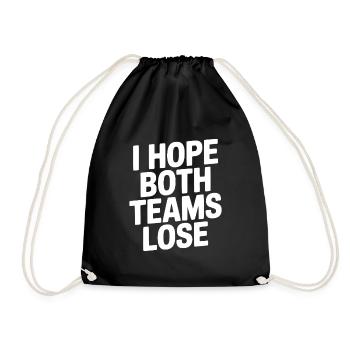 J’espère que les deux équipes perdront - Sac de sport léger - noir - Devant
