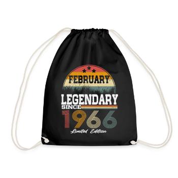 Legends est né en février 1966 - Sac de sport léger - noir - Devant