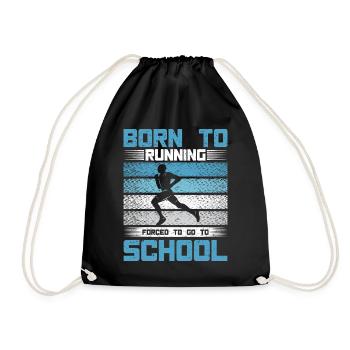 Cadeau de coureur de marathon Born To Running - Sac de sport léger - noir - Devant