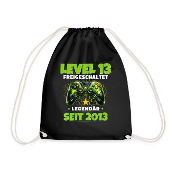 Maillot joueur du 13e anniversaire Niveau 13 débloqué - Sac de sport léger - noir - Devant