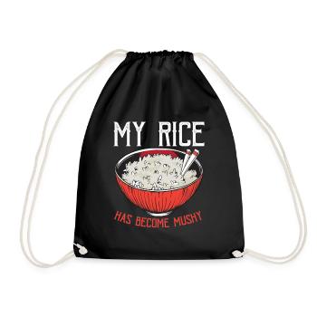 Rice Love Cooking International Cuisine Chef - Drawstring Bag - black - Front