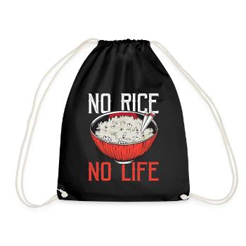 Rice Lovers Asian Cuisine Asia Rice - Drawstring Bag - black - Front