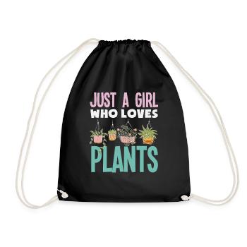 Juste une fille qui adore les plantes, jardiner les succulentes - Sac de sport léger - noir - Devant