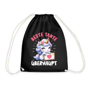 Offspring BEST AUNT EVER Funny - Drawstring Bag - black - Front