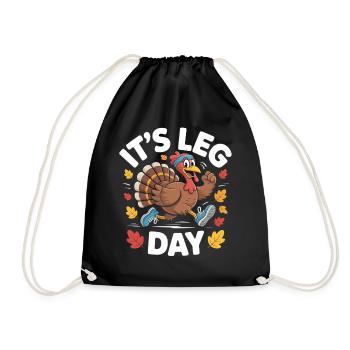 Pute Leg Day Fitnesswitz - Turnbeutel - Schwarz - Vorne