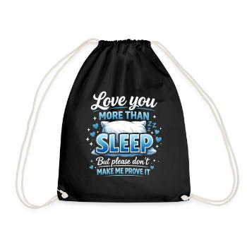 Funny Sleep Bed Pillow Dreams Rest Snooze Humor - Drawstring Bag - black - Front