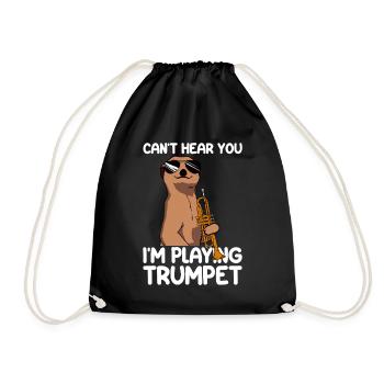 Je ne t’entends pas, trompettiste - Sac de sport léger - noir - Devant