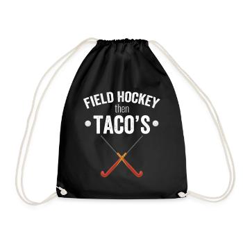 Hockey sur gazon puis Tacos - Sac de sport léger - noir - Devant