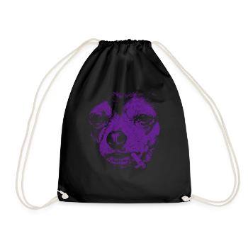 Chihuahua Smoking Funny Dog Humor Meme - Drawstring Bag - black - Front