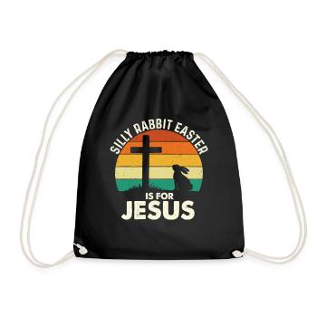 Dummes Kaninchen-Ostern ist für Jesus Faith Bunny - Turnbeutel - Schwarz - Vorne