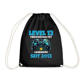 Maillot joueur du 13e anniversaire Niveau 13 débloqué - Sac de sport léger - noir - Devant