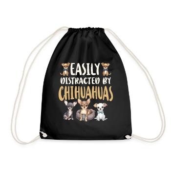Chihuahua Chihuahueño Easily - Drawstring Bag - black - Front