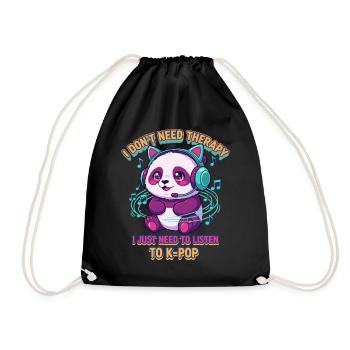 Je n’ai pas besoin de thérapie, j’ai juste besoin d’écouter de la K-pop - Sac de sport léger - noir - Devant