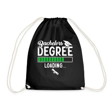 Bachelors Degree Loading - Drawstring Bag - black - Front