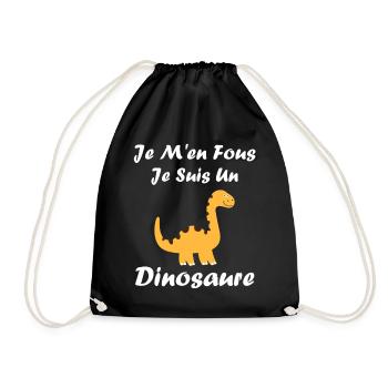 Dino Décomplexé - Sac de sport léger - noir - Devant
