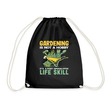 Pflanzenliebhaber Life Skill Gartenarbeit Pflanzen - Turnbeutel - Schwarz - Vorne